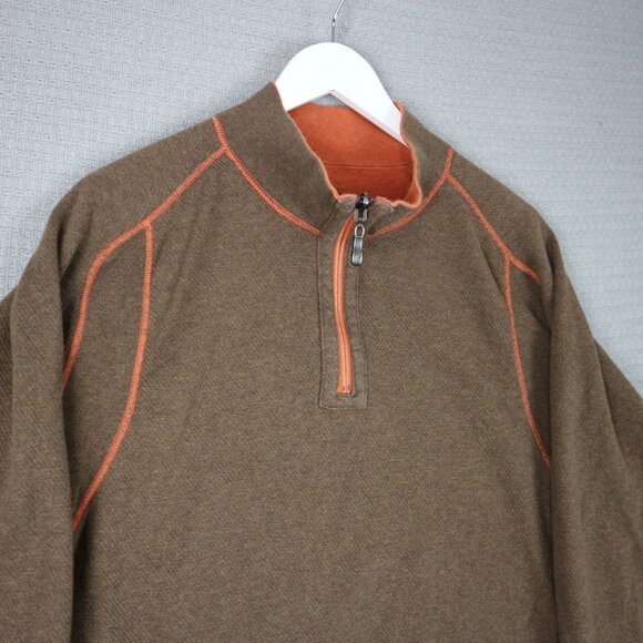Tommy Bahama Reversible Sweater Mens XL Flip Side Half Zip - Picture 5 of 8